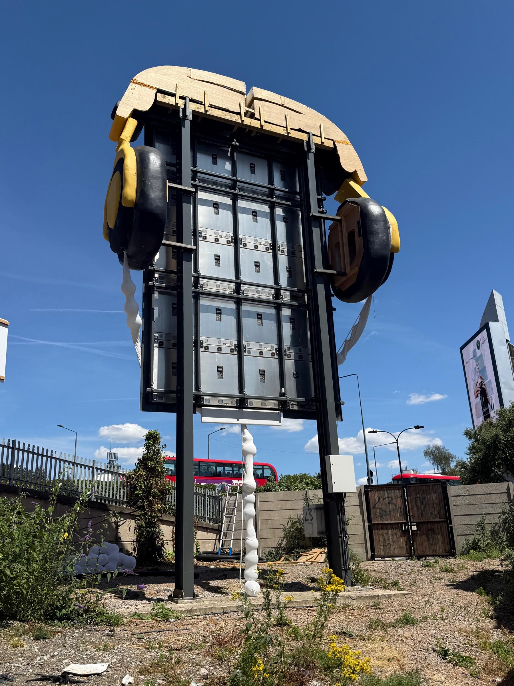 Shepherds Bush De-Rigging Giant Headphones