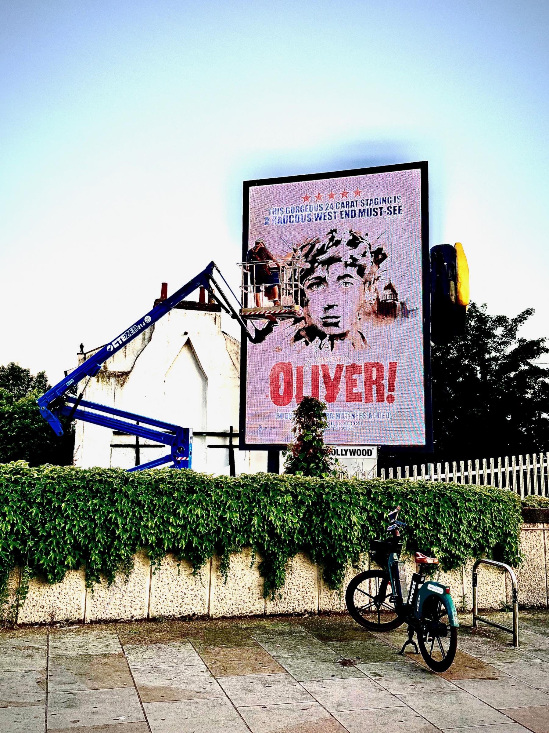 Shepherds Bush De-Rigging Giant Headphones