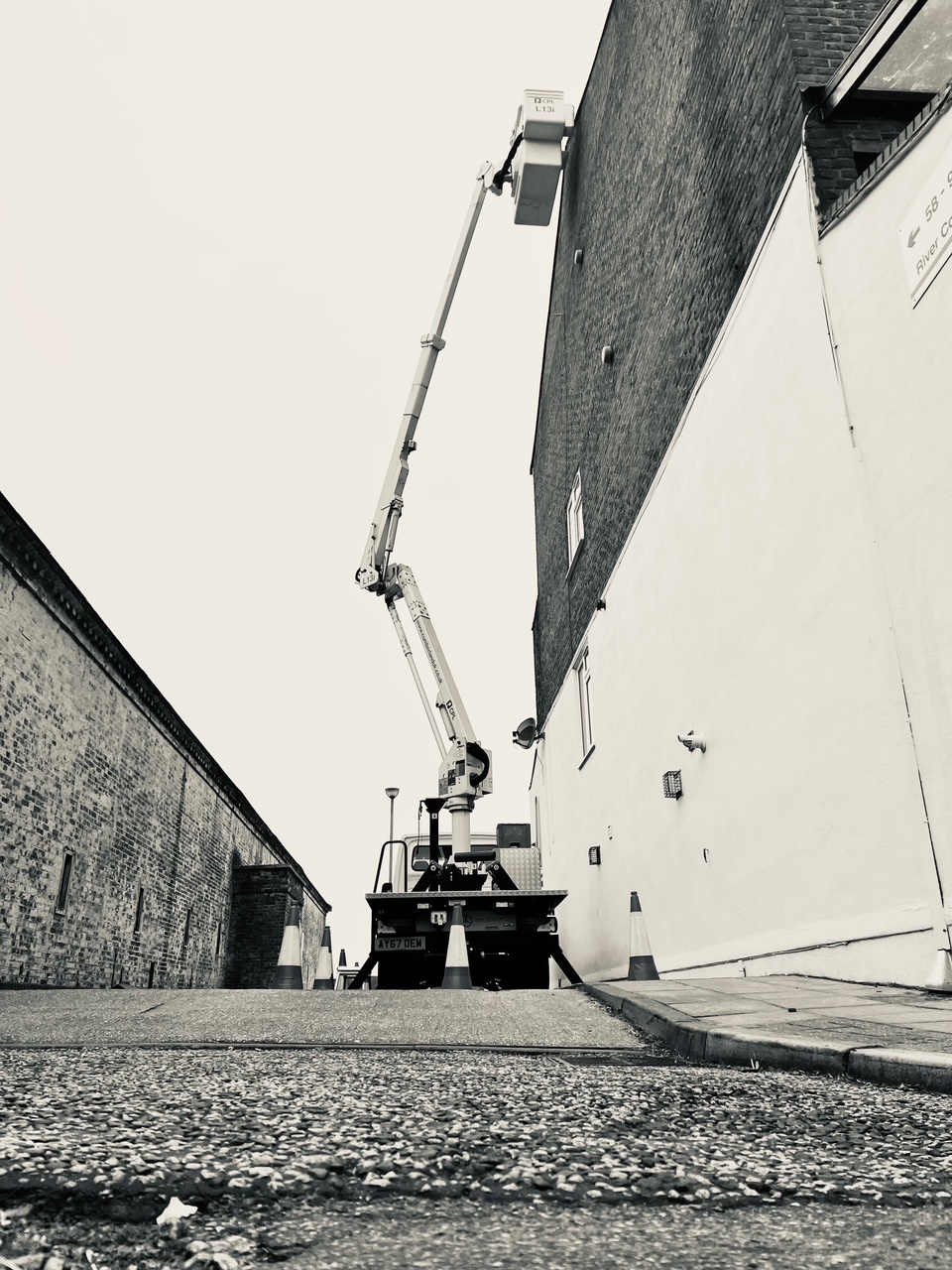 Access for a roofing company Storm damage repairs