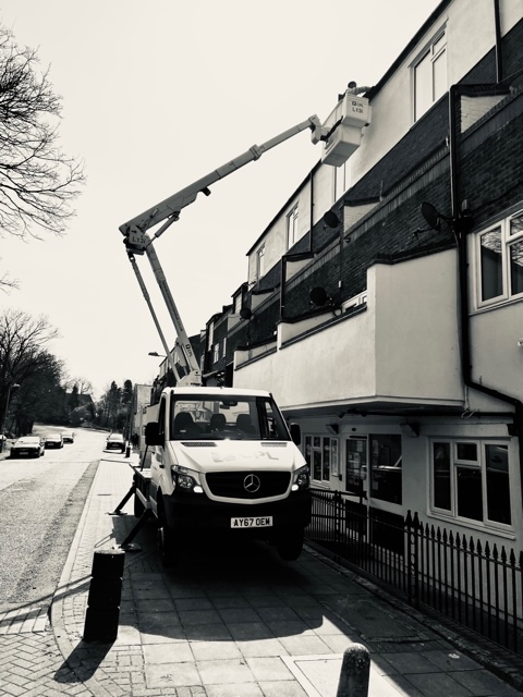 Access for a roofing company Storm damage repairs