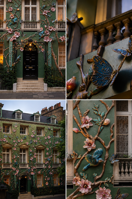 Annabel's Summer Party Facade Installation Multiple cherry pickers, traffic management and licensing support for another iconic Mayfair transformation